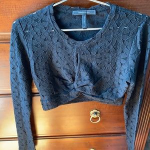 Bcbgmaxazria Taelor Laced Crop Top